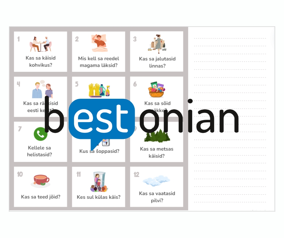 Lihtmineviku vestluskaardid. Mida sa nädalavahetusel tegid? - Image 2