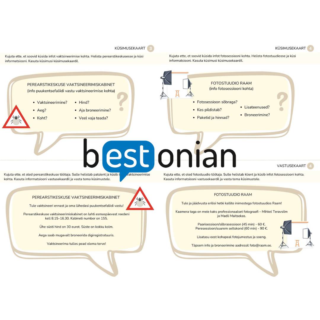 B1-taseme lõpueksami/tasemeeksami rääkimisosa 2. osa lisamaterjal - Image 3