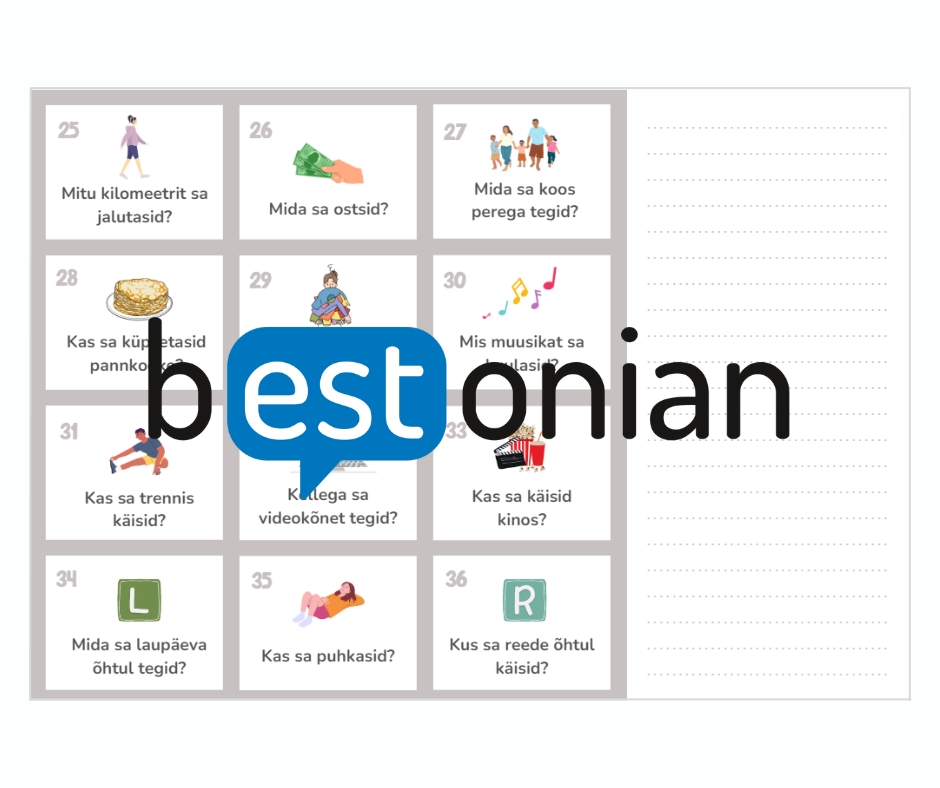 Lihtmineviku vestluskaardid. Mida sa nädalavahetusel tegid? - Image 4