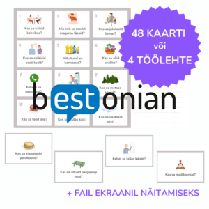 Lihtmineviku vestluskaardid. Mida sa nädalavahetusel tegid?