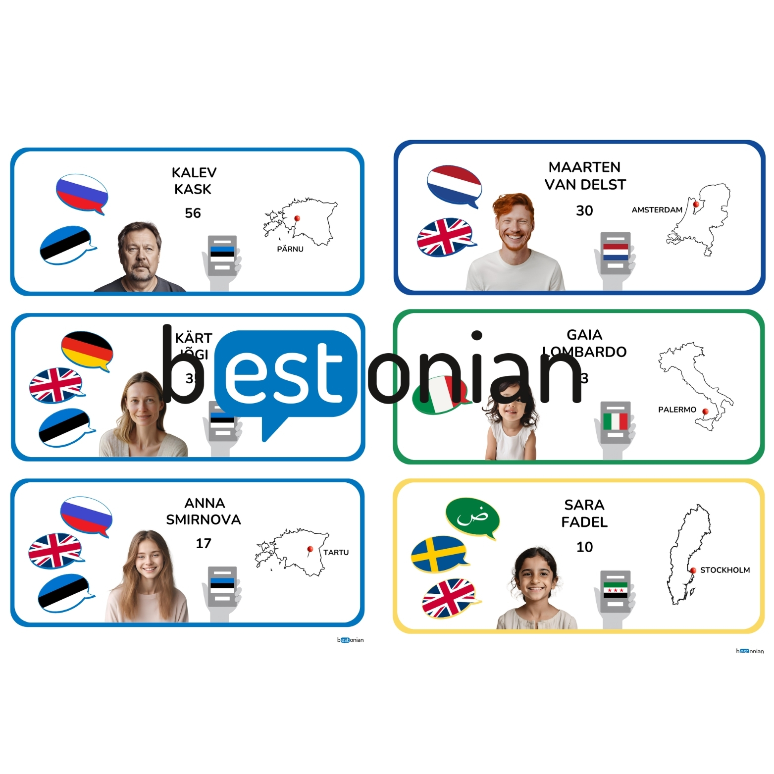 Riigid, rahvused, keeled. Vestluskaardid - Image 3